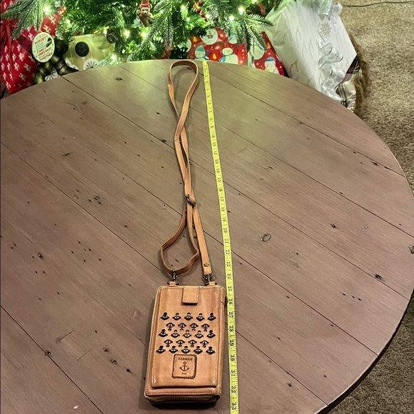 Harbour Genuine Leather Women’s Crossbody purse wallet 4”x8” Brown - Picture 5 of 7